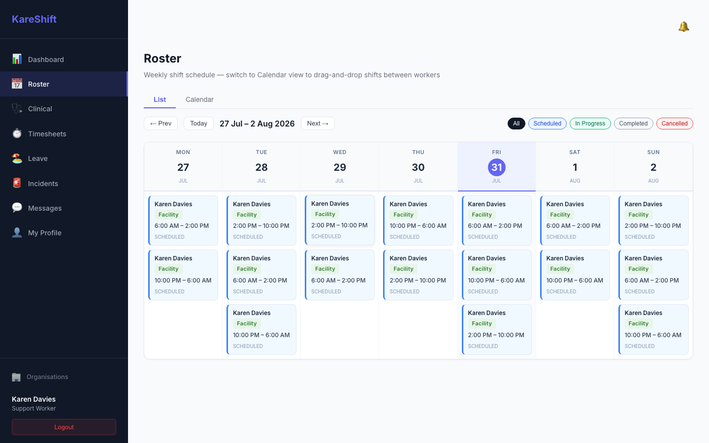 Worker Roster