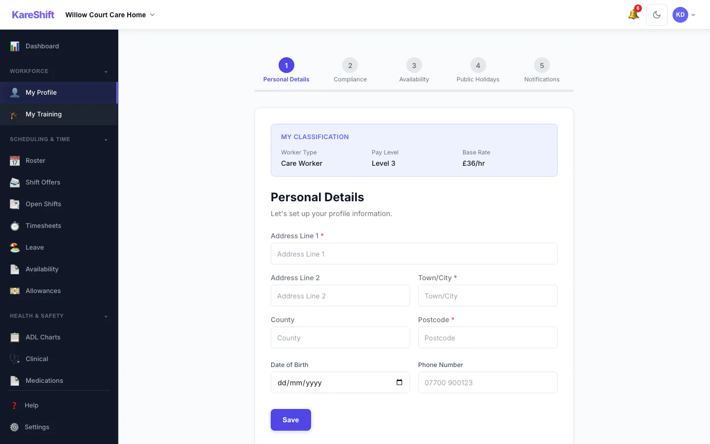 Carer Onboarding