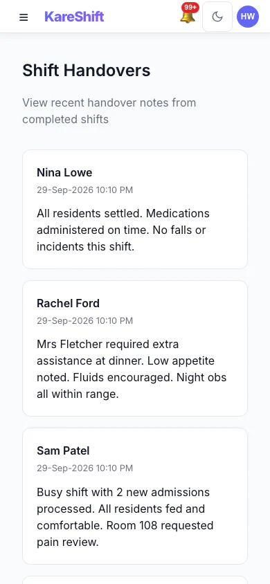 Handover — Mobile