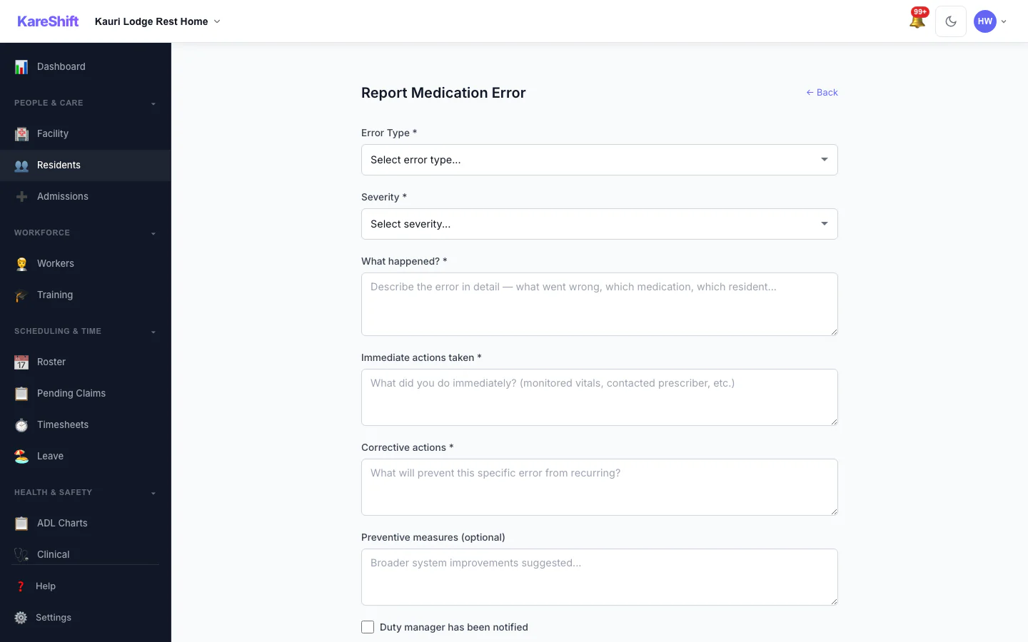 Report Medication Error
