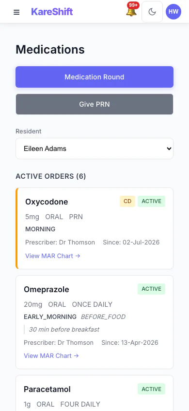 eMAR — Mobile