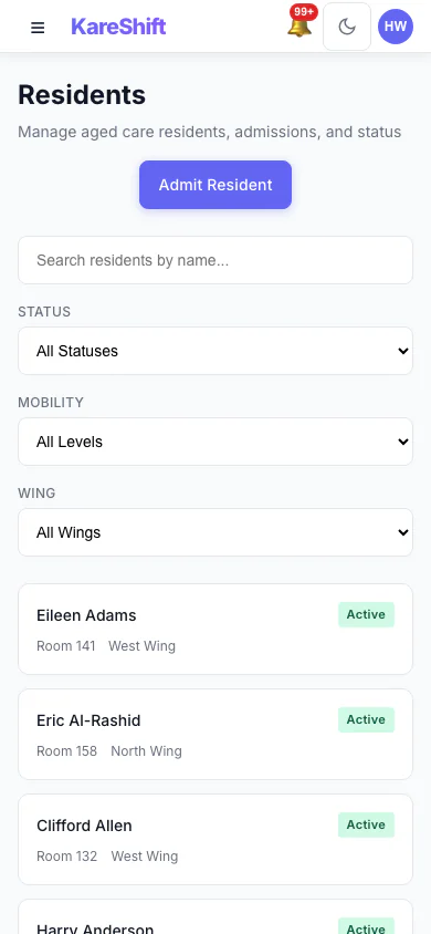 Residents — Mobile