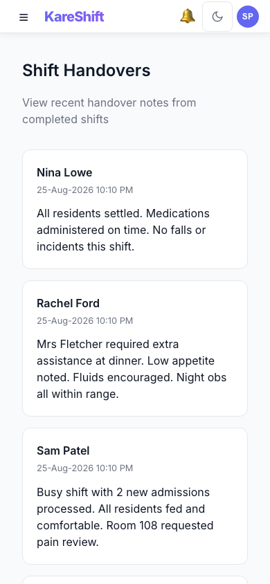 Handover — Mobile