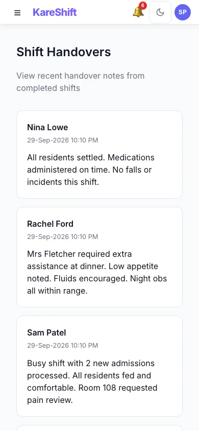 Handover — Mobile