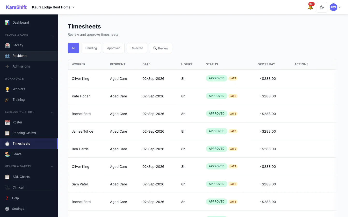 Timesheets