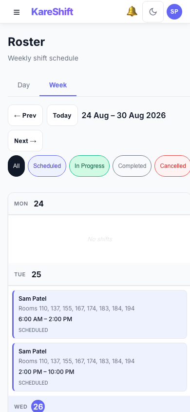Roster — Mobile