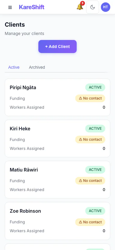 Clients — Mobile