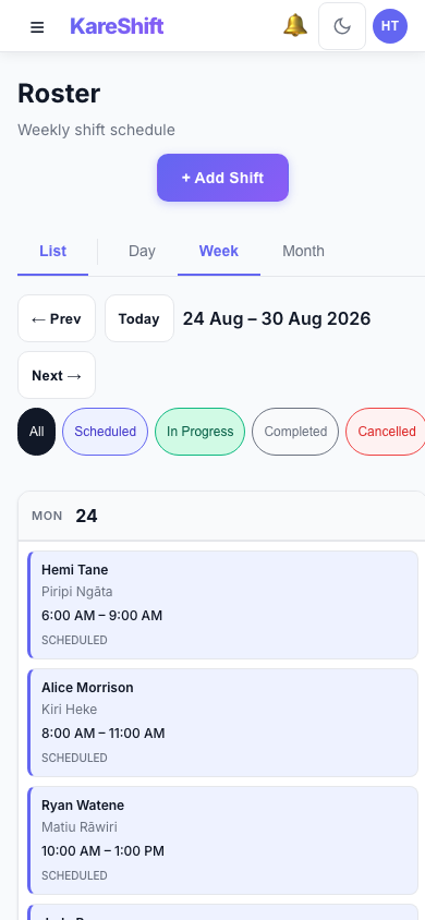 Roster — Mobile