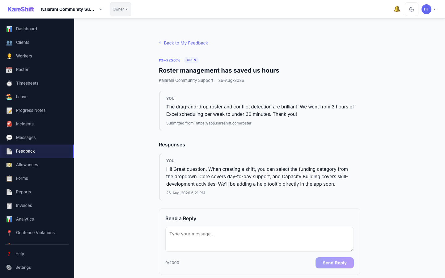 Feedback Detail