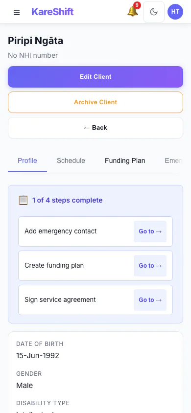 Client — Mobile