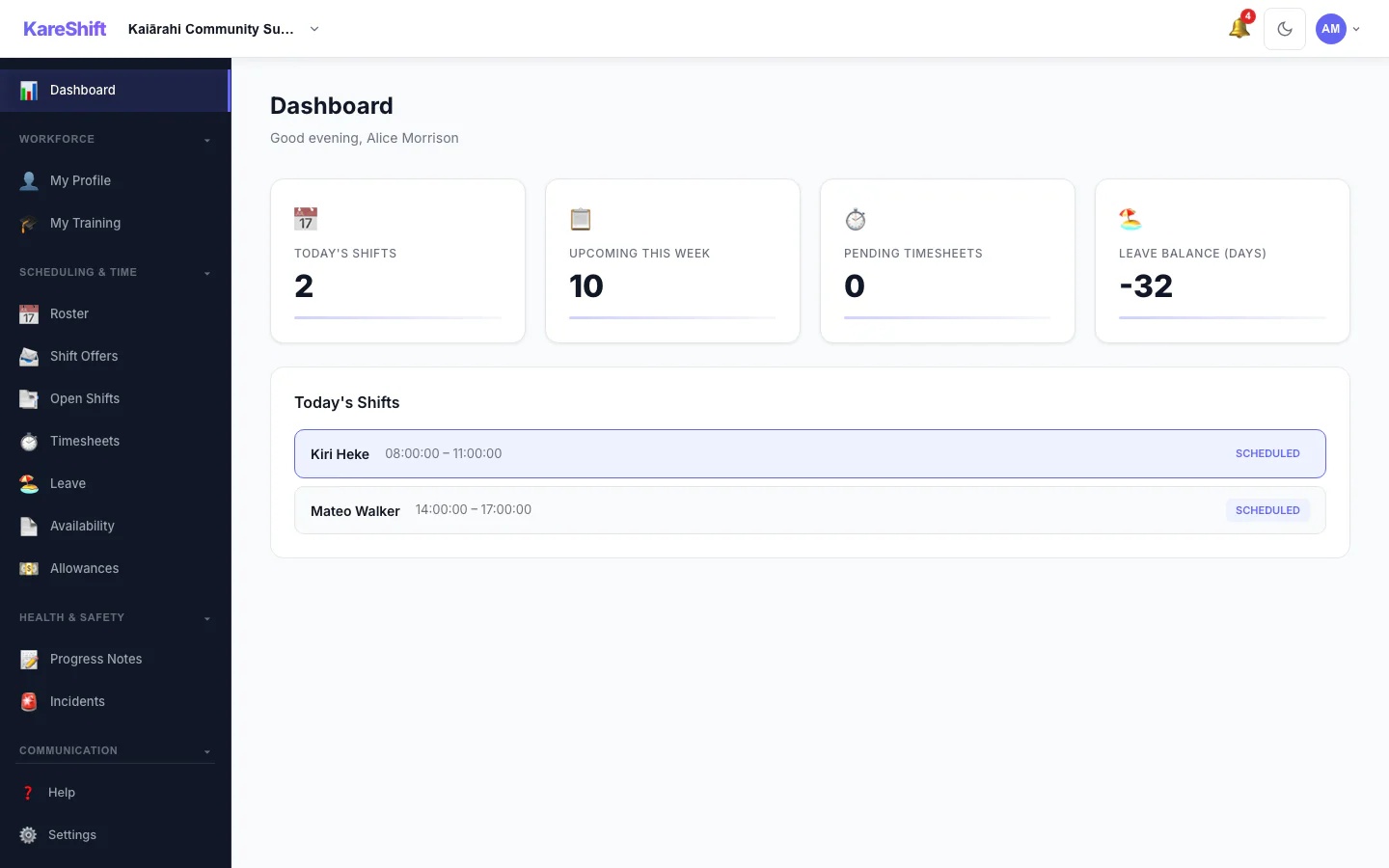 Worker Dashboard