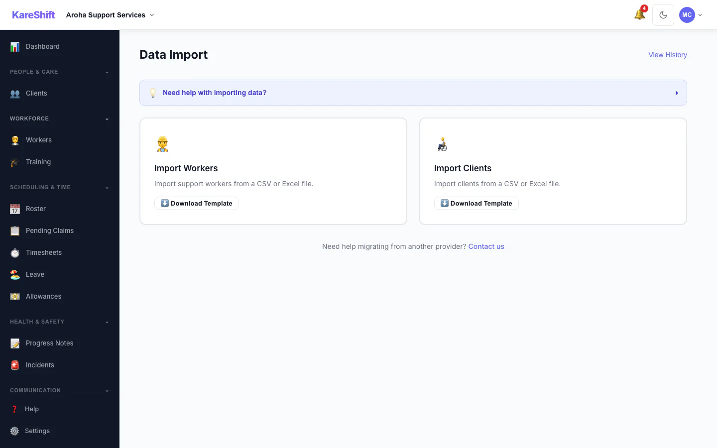 Data Import