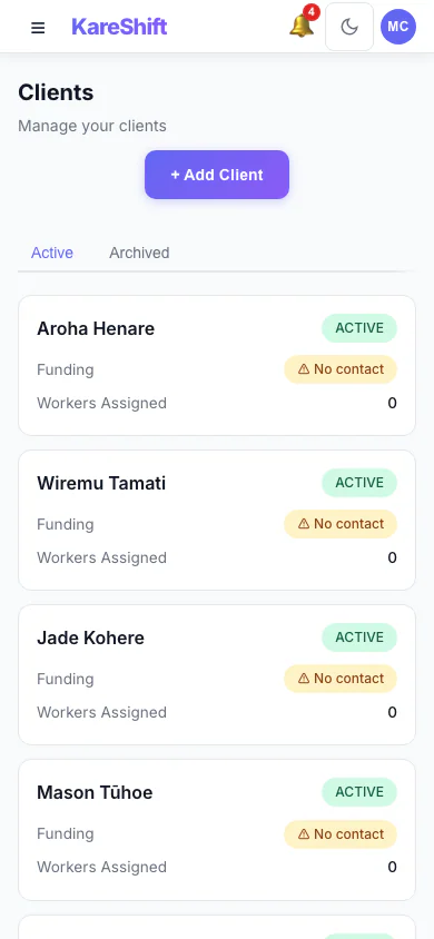 Clients — Mobile