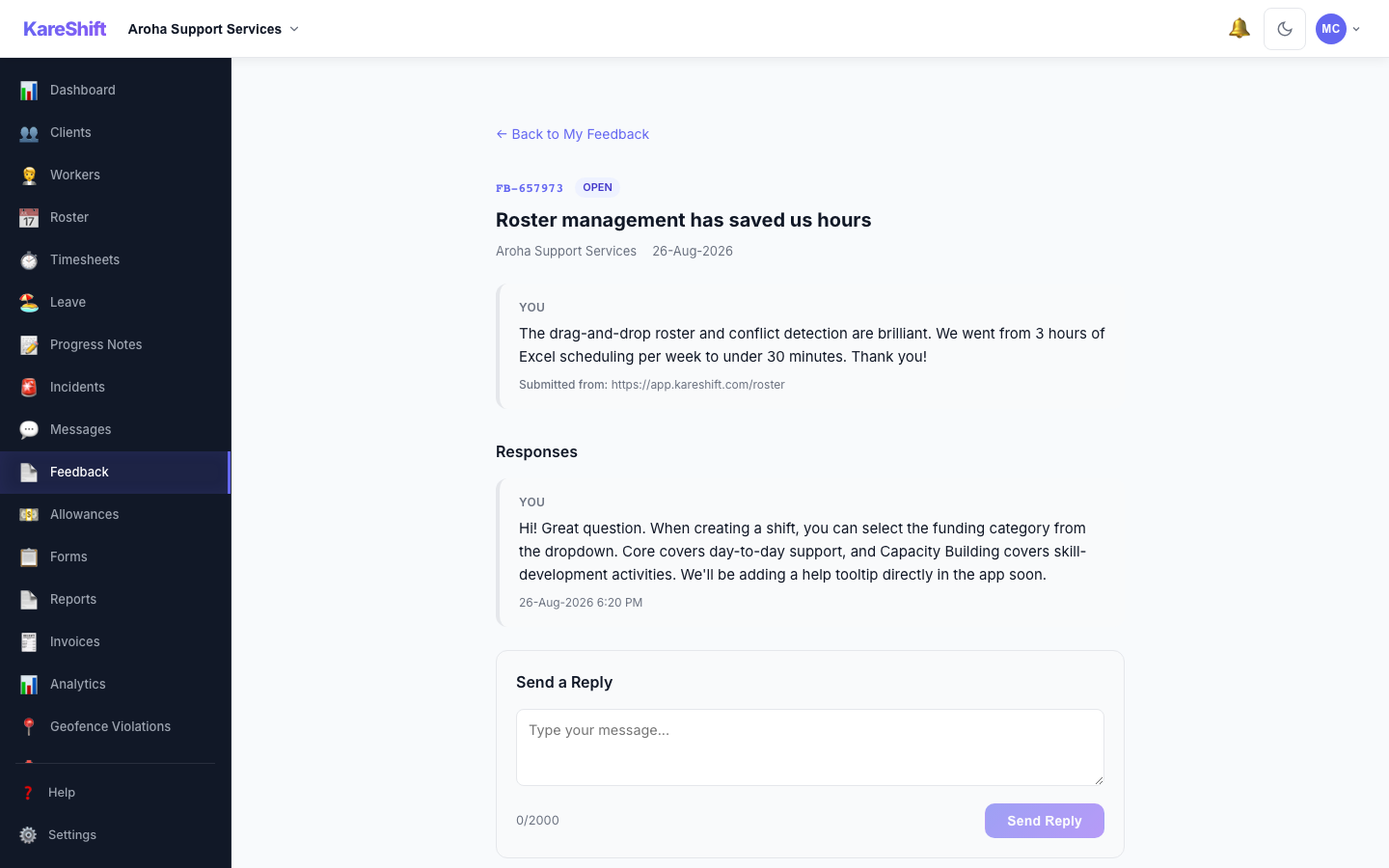 Feedback Detail