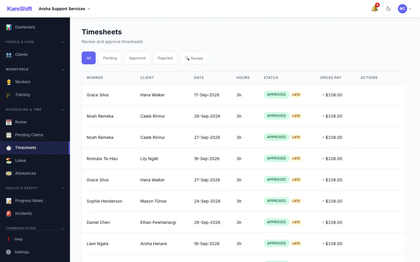 Timesheets