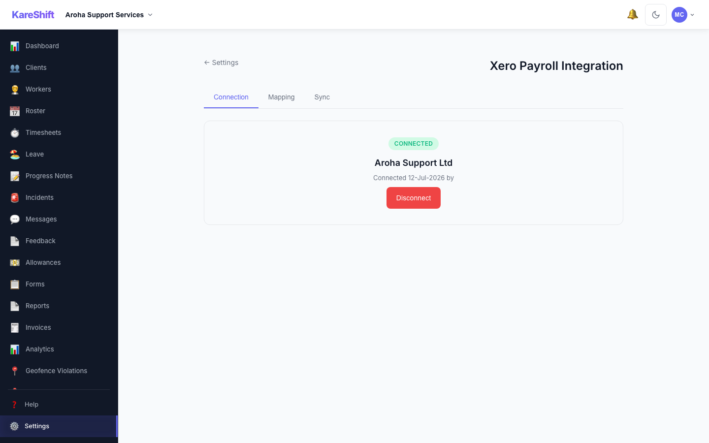 Xero Payroll — Connected