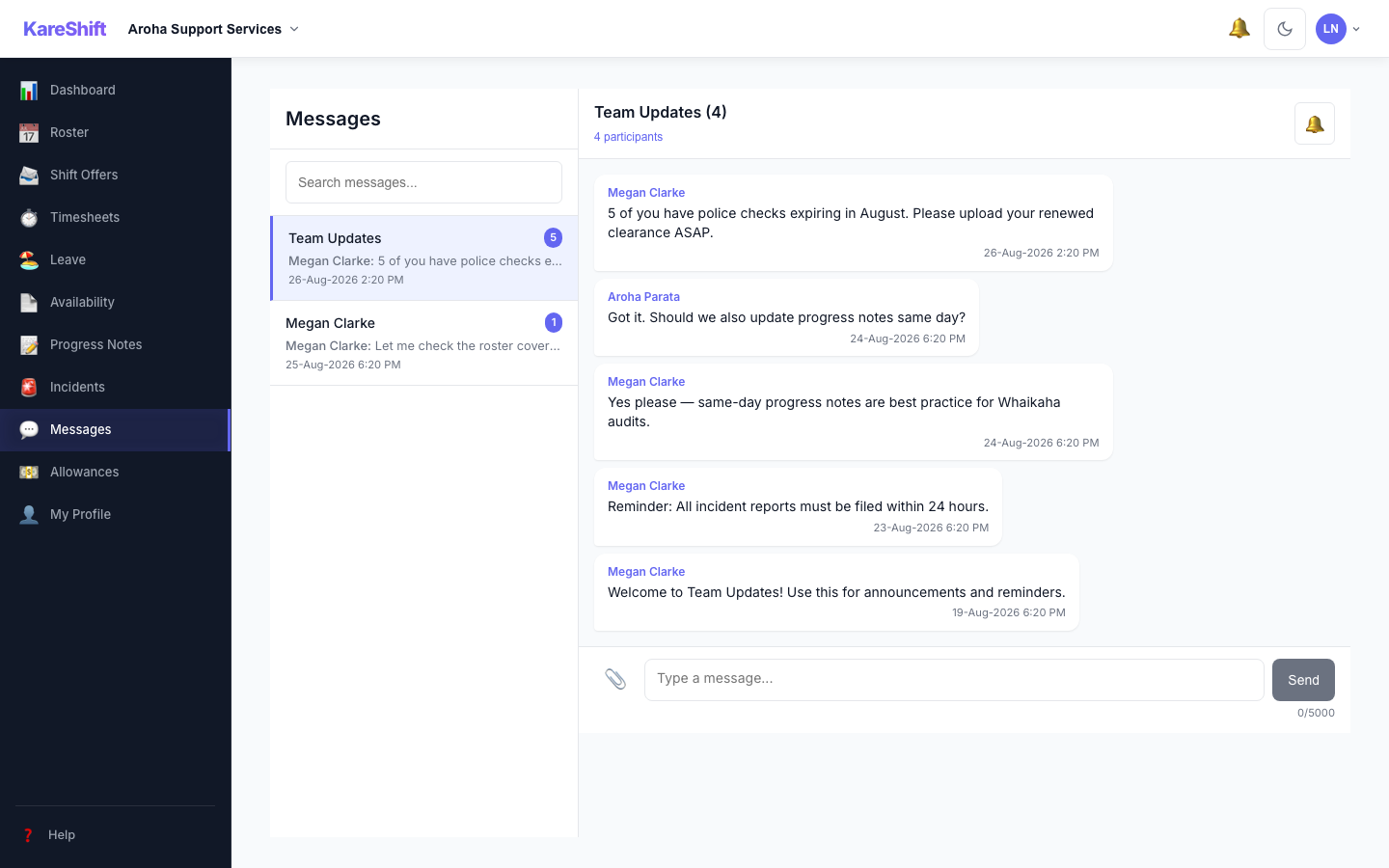 Worker Messages