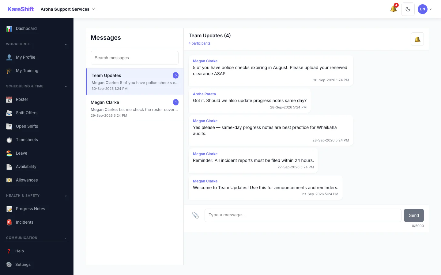 Worker Messages