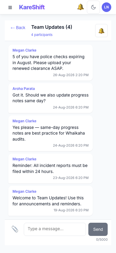 Messages — Mobile