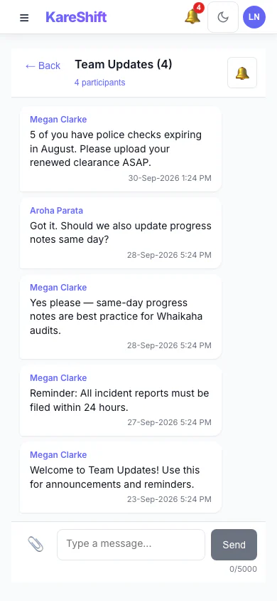Messages — Mobile