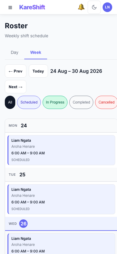 Roster — Mobile