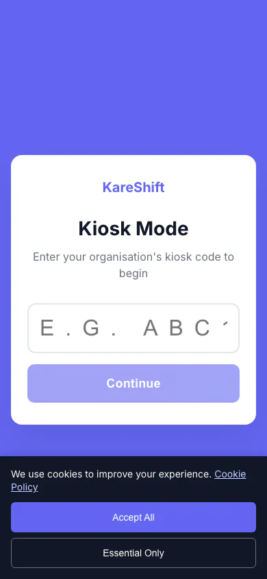 Kiosk Mode — Mobile